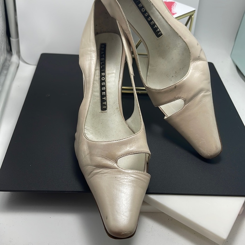 Fratelli Rossetti pink pearl pumps